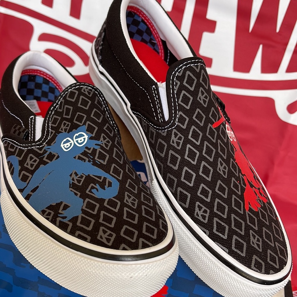Vans Men’s Skate Slip-On Krooked By Natas For Ray Barbee sneakers - Picture 12 of 16